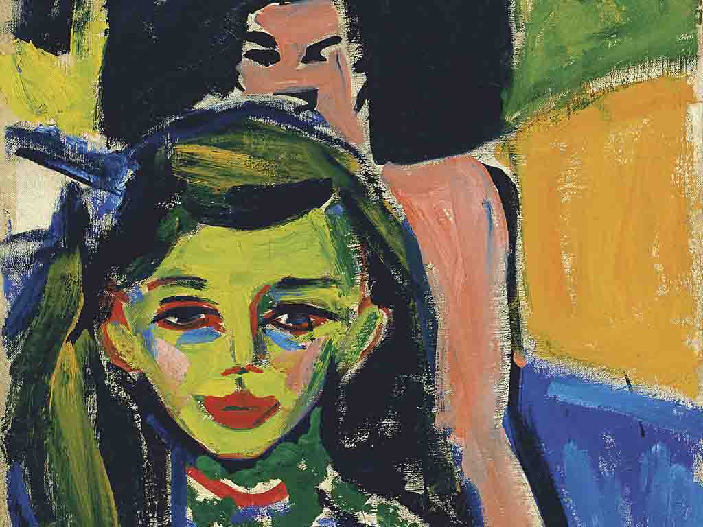 'Fränzi ante una silla tallada', de Ernst Ludwig Kirchner.