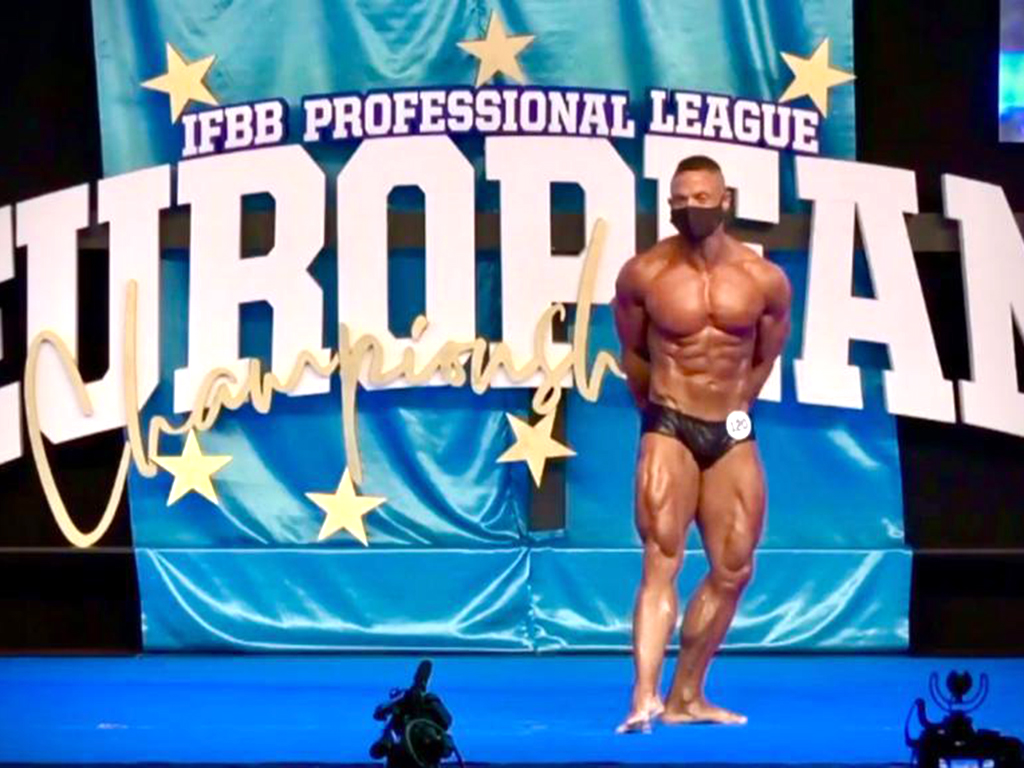 Jesús Pérez, quinto en el Campeonato de Europa IFBB Pro League 1 Jesús Pérez, durante la competición que se celebró en Alicante./ E.A.