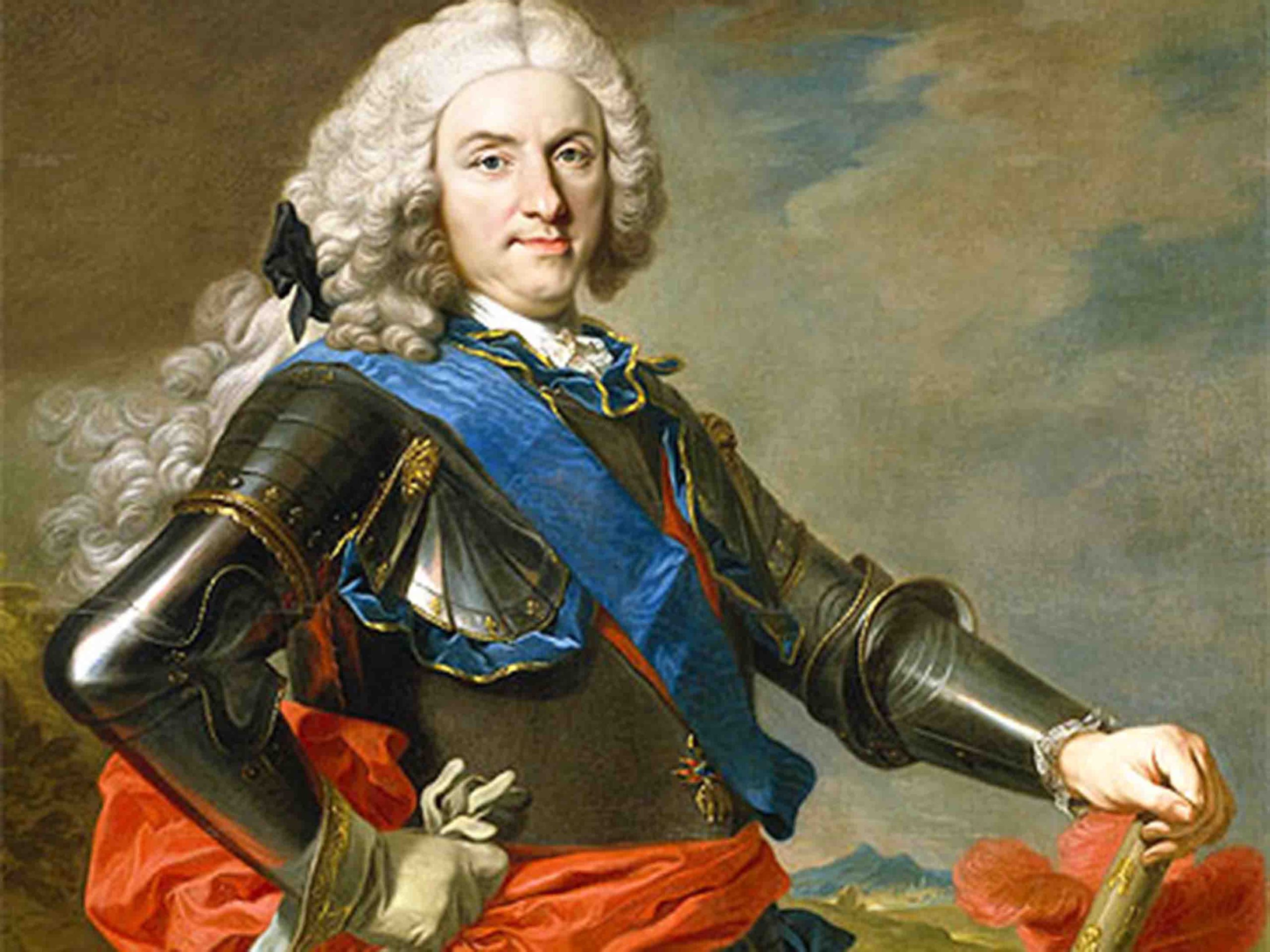 Felipe V, impulsor del Real Sitio de San Ildefonso, en un cuadro de Van Loo del Museo del Prado.