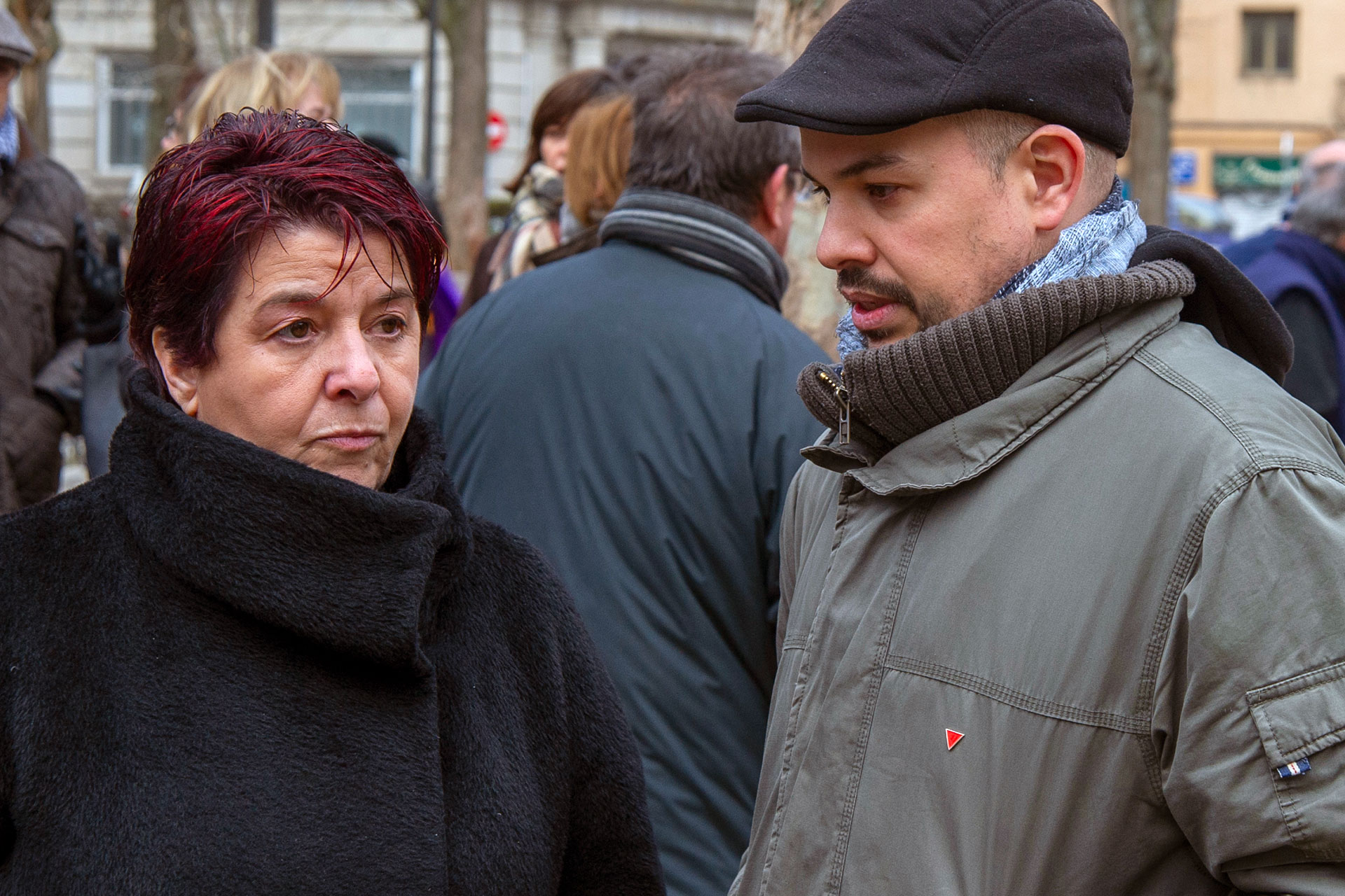 La alcaldesa y Ángel Galindo, antes de la pandemia. / Kamarero