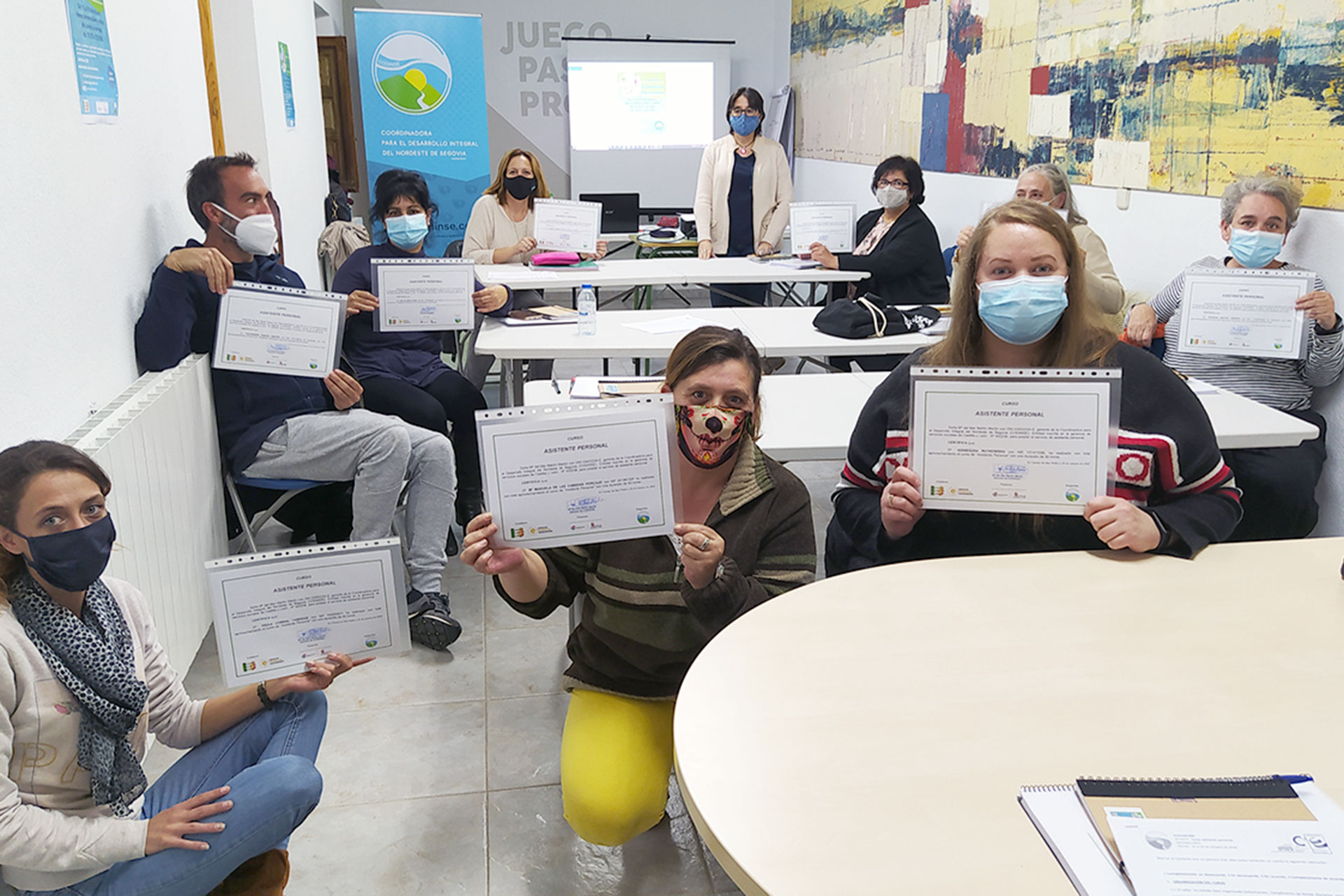 Participantes en el curso de formación para atender a personas mayores y dependientes. /E.A.
