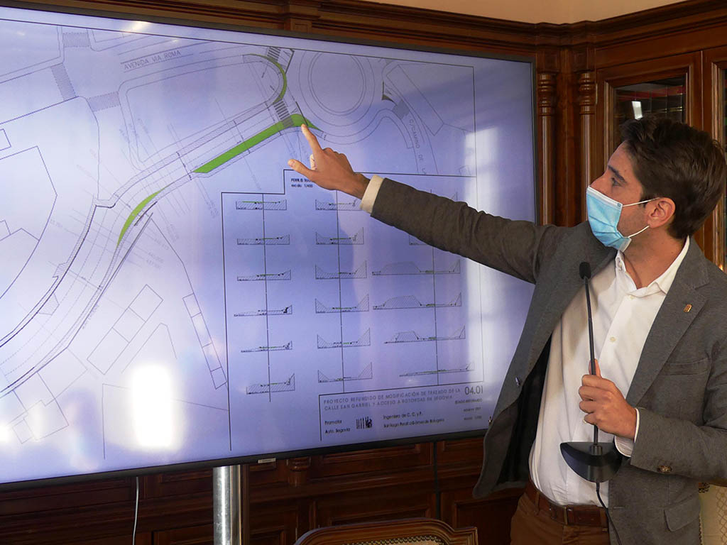 El Ayuntamiento de Segovia presenta el proyecto de ampliación de la calle San Gabriel. / E.A