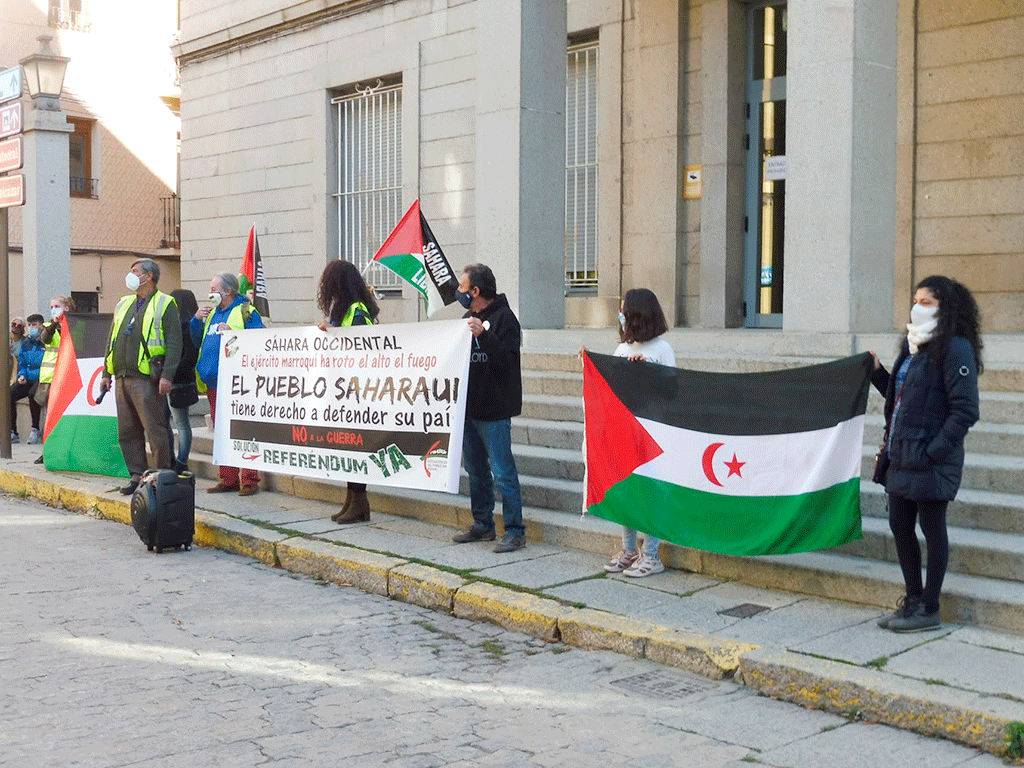 Concentración en apoyo del pueblo Saharaui en la Subdelegación. / EL ADELANTADO