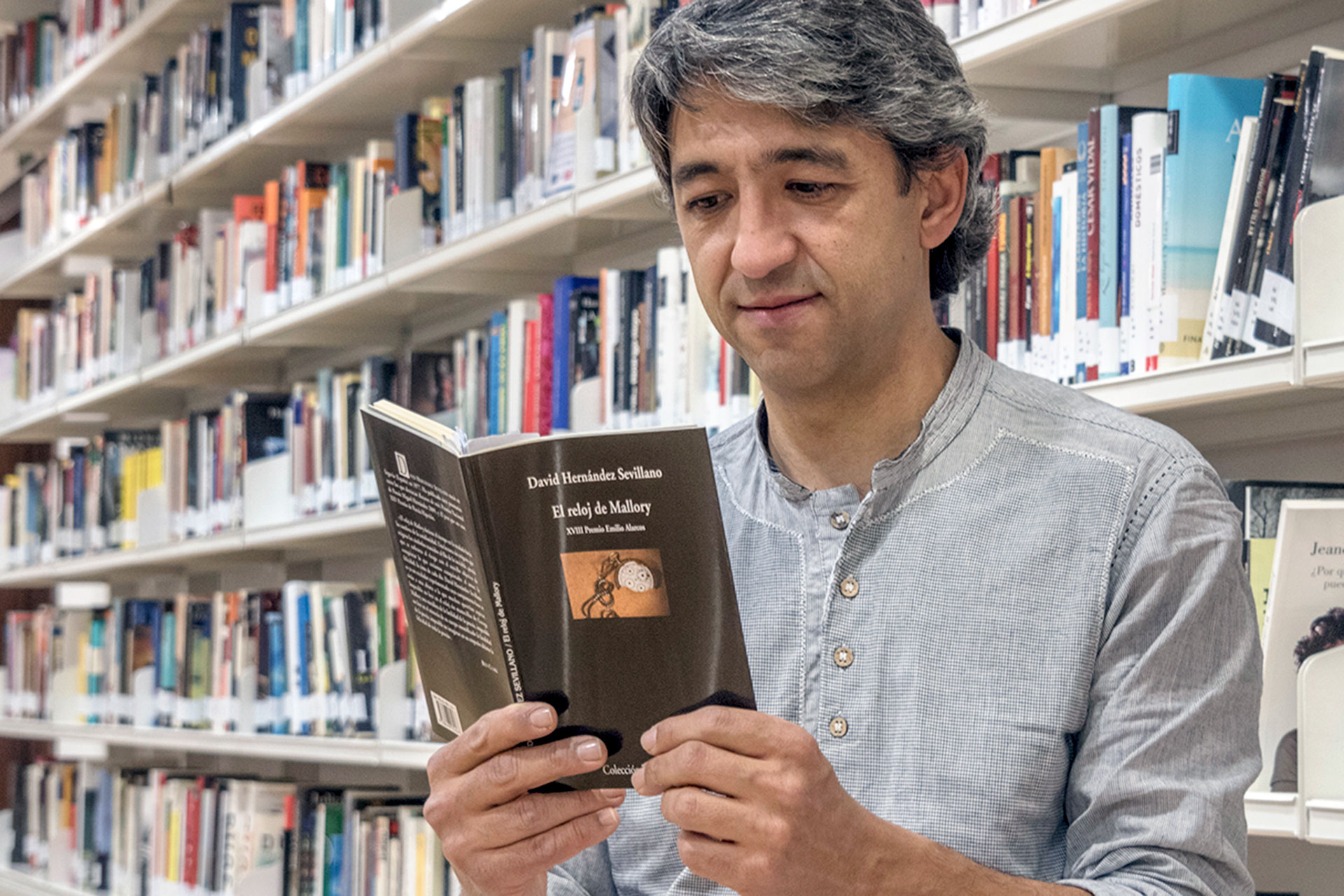 David Hernández Sevillano, ayer en la Casa de la Lectura. / KAMARERO