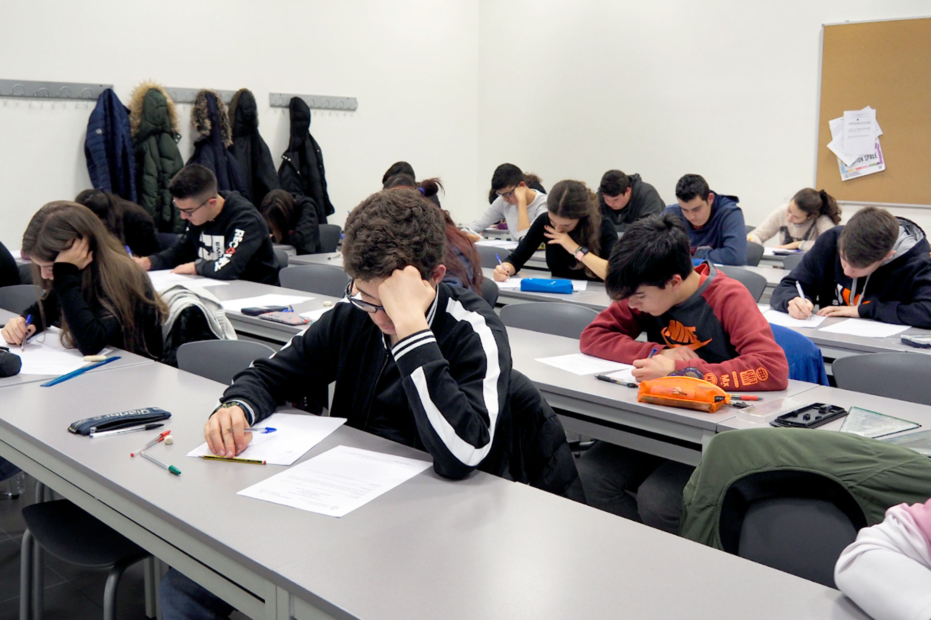 Fase local de la Olimpiada Matemática celebrada en enero de 2020 en el campus María Zambrano. / KAMARERO