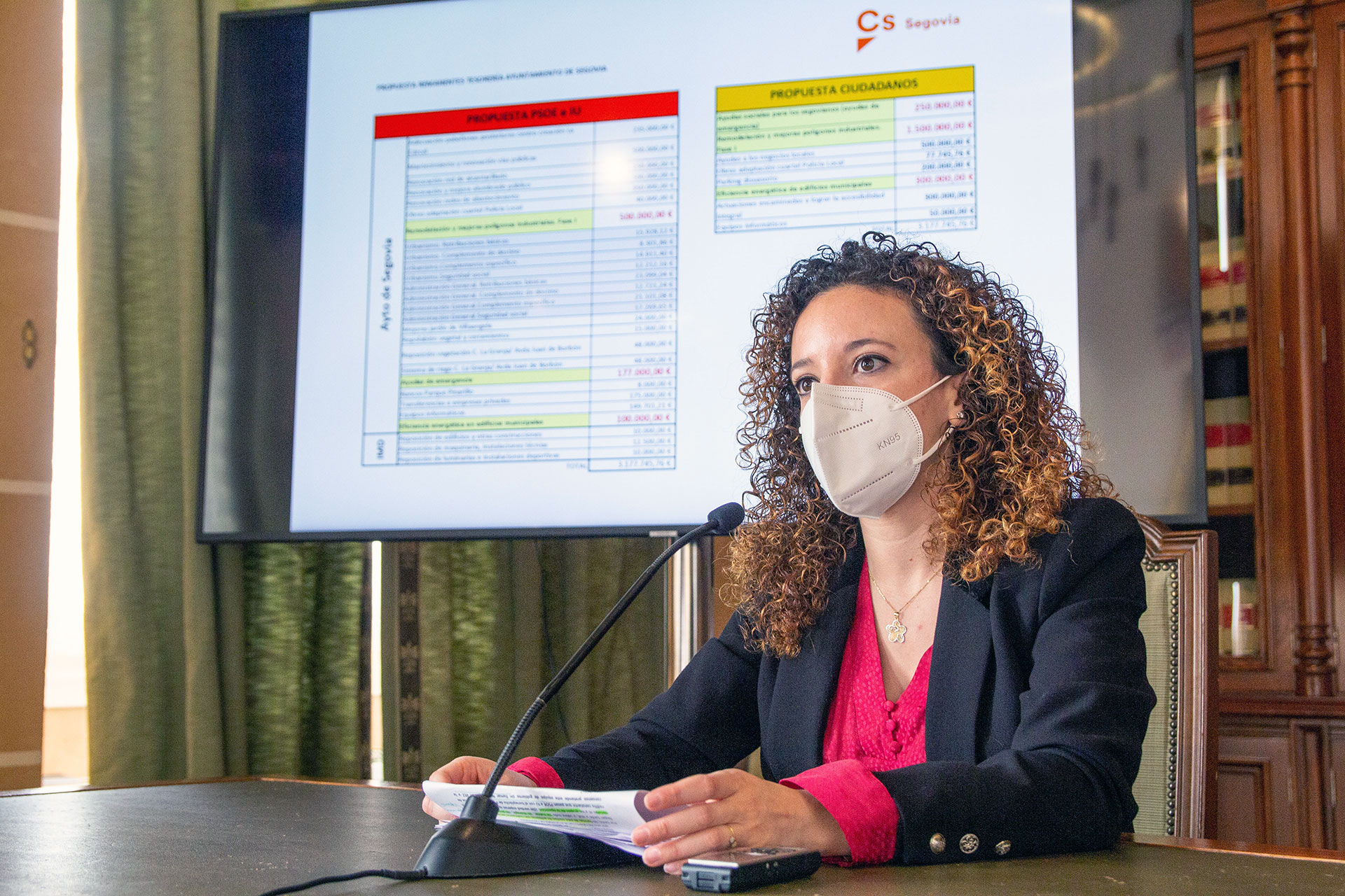 Noemí Otero, portavoz de Ciudadanos en el Ayuntamiento de Segovia. / E. A.