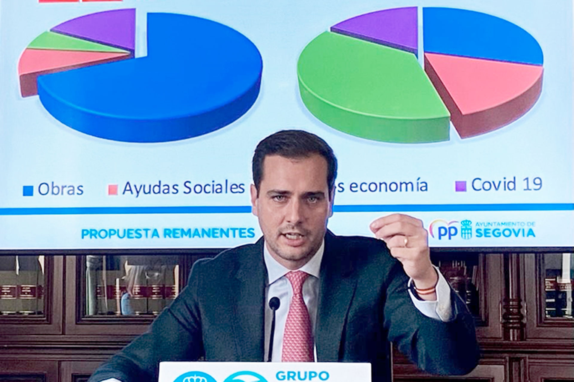 Pablo Pérez, portavoz del PP en el Ayuntamiento de Segovia. / E. A.