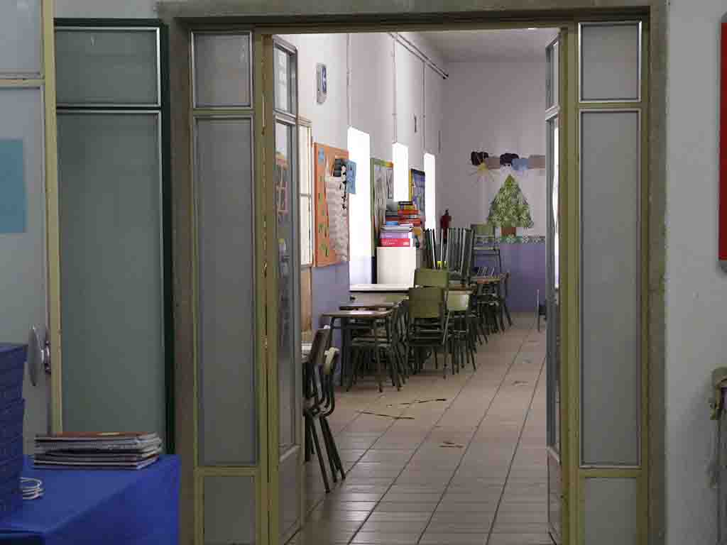 Pasillo del Colegio Peñascal de Segovia. / NEREA LLORENTE