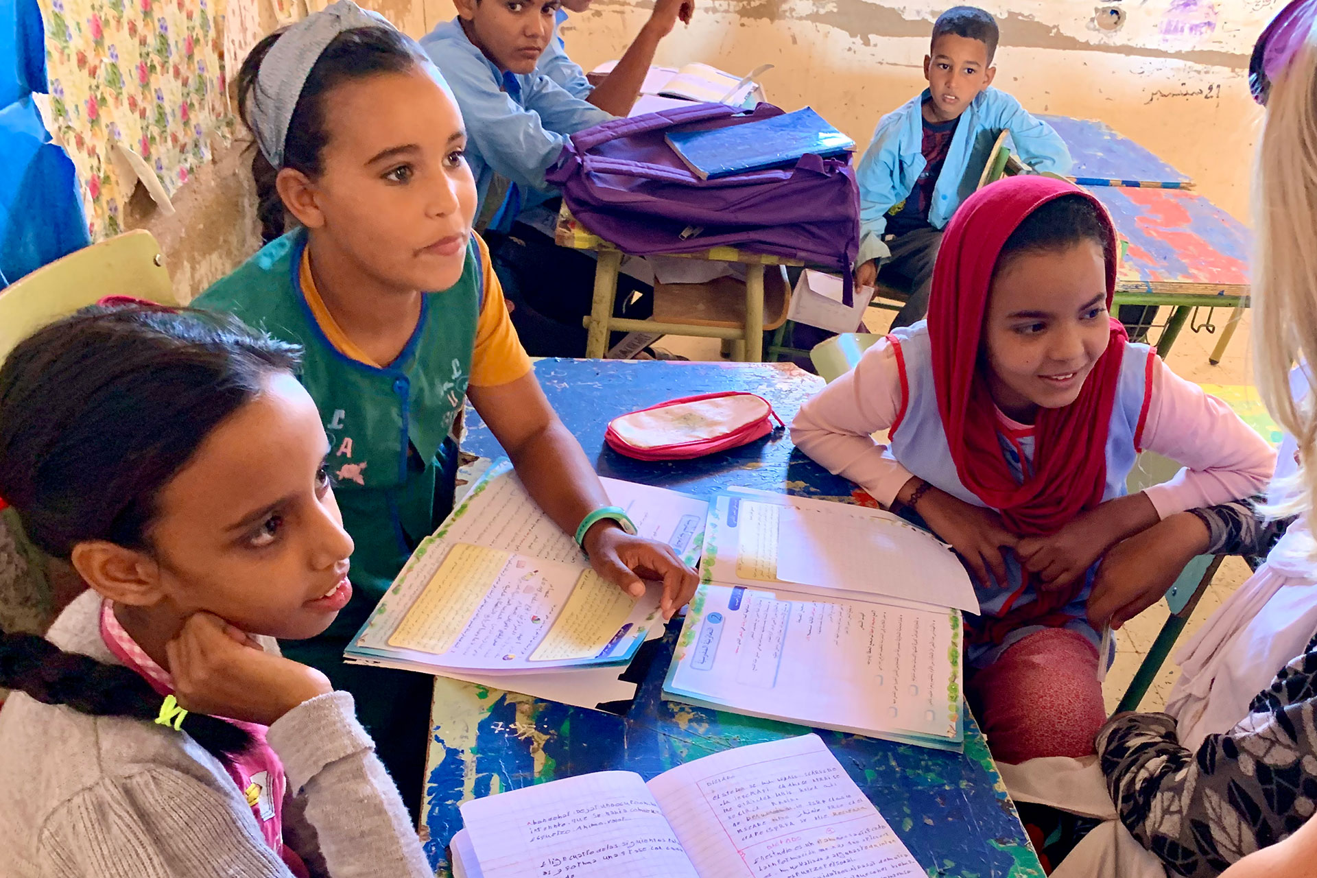 Campamento de niños al que acuden voluntarios de El Espinar. / E.A.