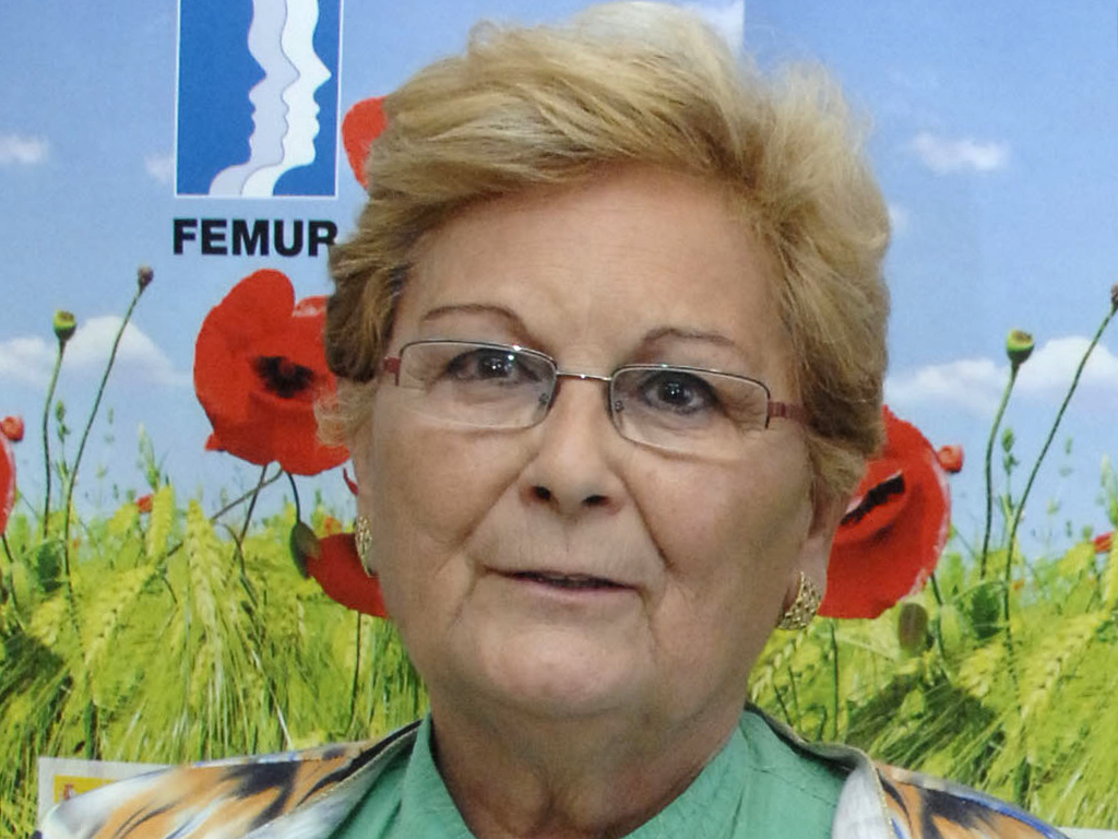 Juana Borrego cumplirá el año que viene treinta años como presidenta de FEMUR. / EL ADELANTADO