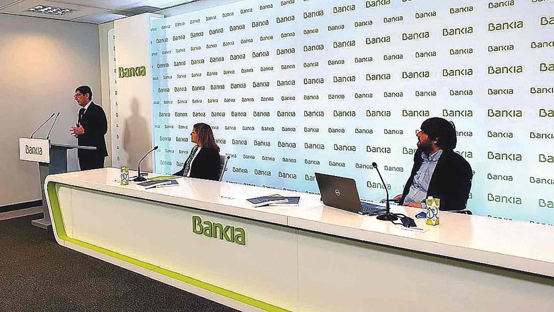 El presidente de Bankia y de Fundación Bankia, José Ignacio Goirigolzarri, durante su intervención en el acto de presentación.