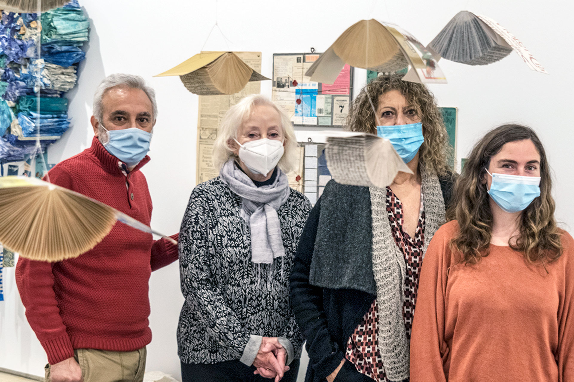 José Luis Haces, Teggy Johnston, Nani Ramis y María Moreno, ayer en la Casa de la Lectura. / KAMARERO