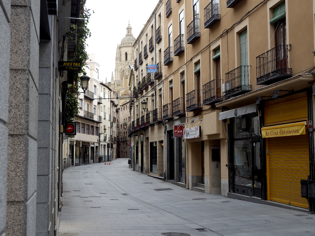 La Calle Real, el pasado 19 de abril, durante el confinamiento del primer Estado de Alarma. / Nerea Llorente
