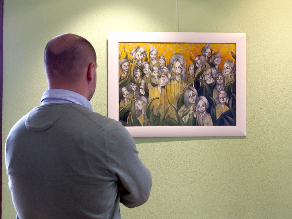 ‘Sinfín’, de Marta Herguedas, una de las obras de la muestra colectiva ‘La Chica Segoviana’. / Nerea Llorente