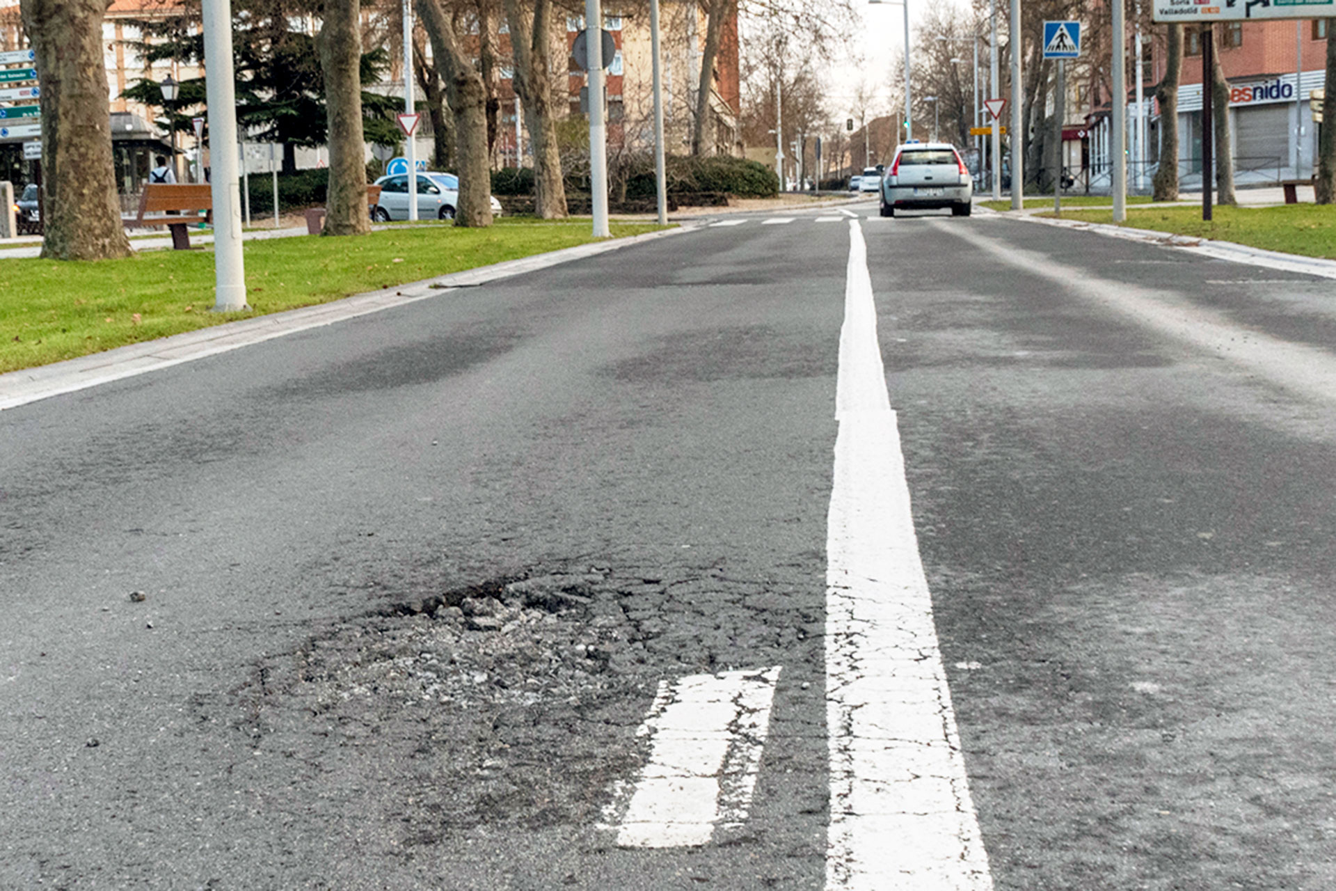 Una de las zonas afectadas en la Avenida Padre Claret. / KAMARERO