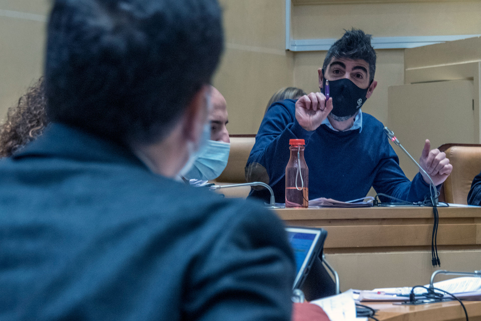 El portavoz de Podemos Segovia, Guillermo San Juan. / KAMARERO