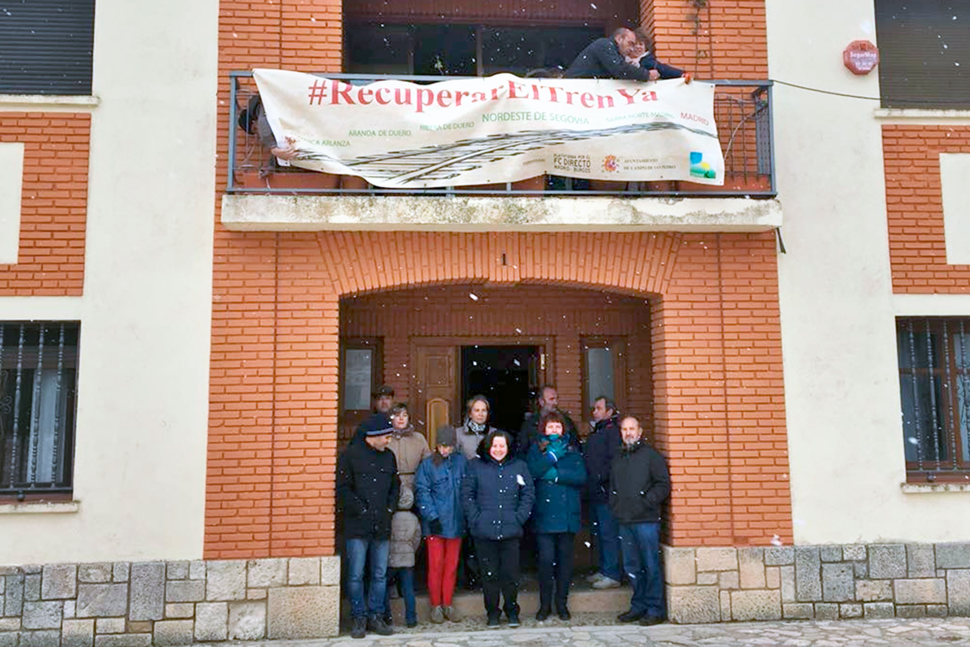 Protesta en Campo de San Pedro por el tren. /E.A.