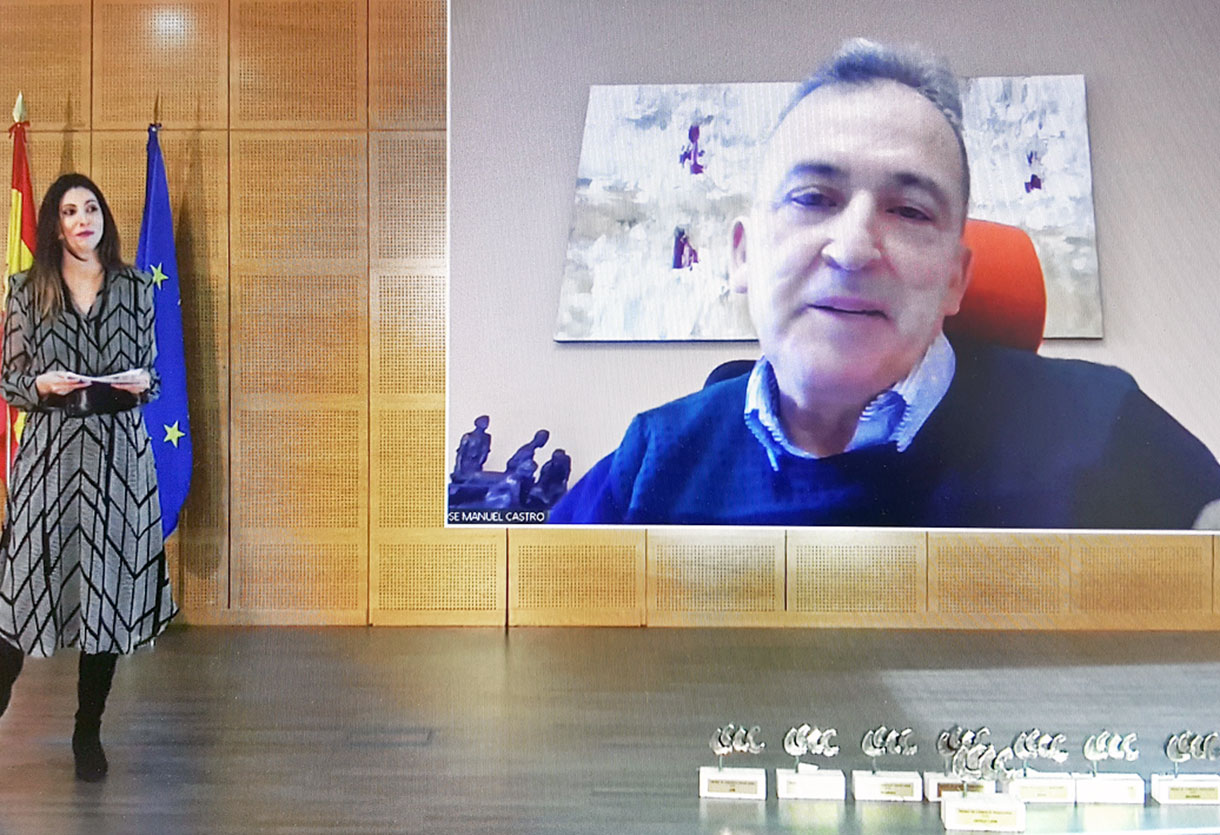 El gerente de La Venta Tabanera, José Manuel Castro, participó vía online en la entrega de galardones. / EL ADELANTADO