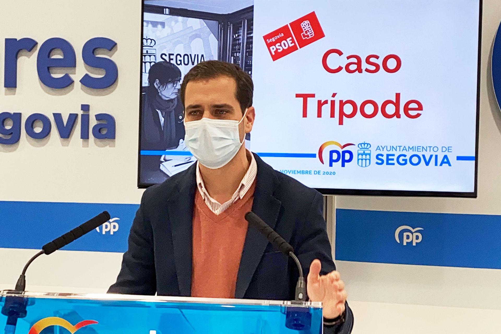 Pablo Pérez, portavoz del PP en el Ayuntamiento de Segovia. / E. A.