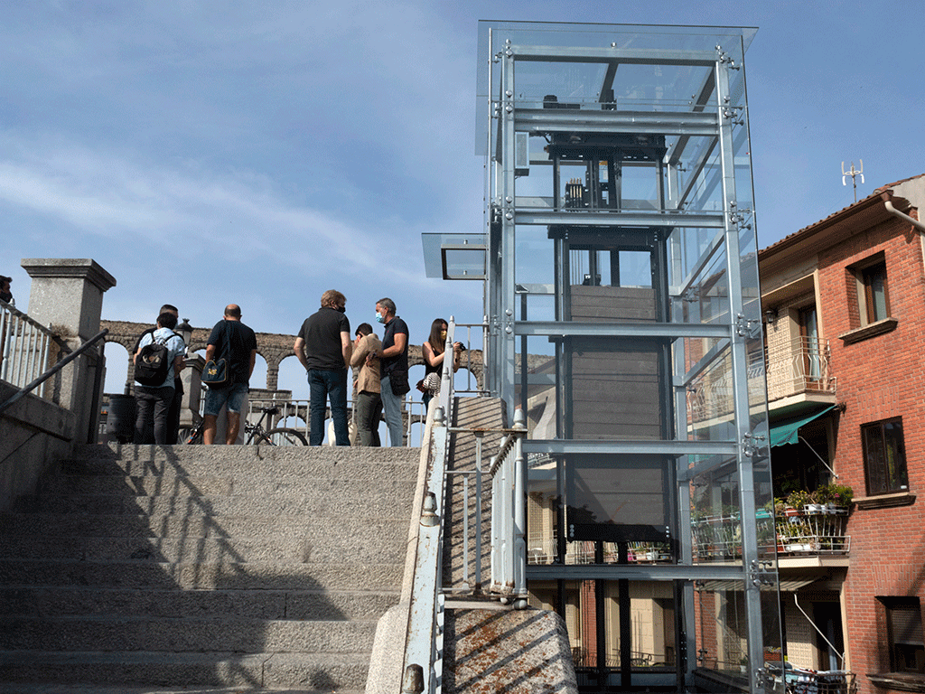 El ascensor de la calle Gascos ha sido uno de los proyectos más destacados del año en la ciudad. / KAMARERO