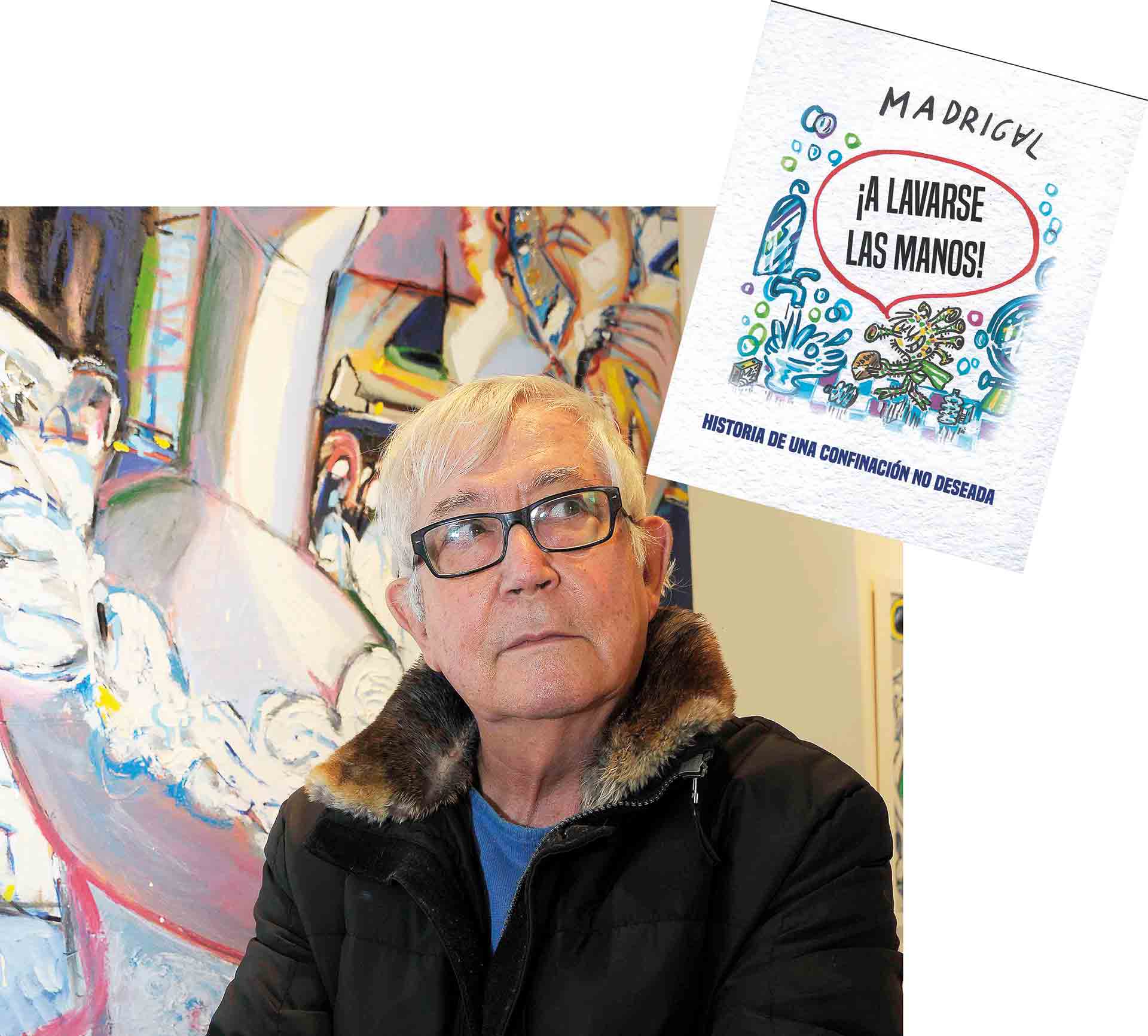 Antonio Madrigal durante una de sus exposiciones en el Palacio de Quintanar. / Kamarero