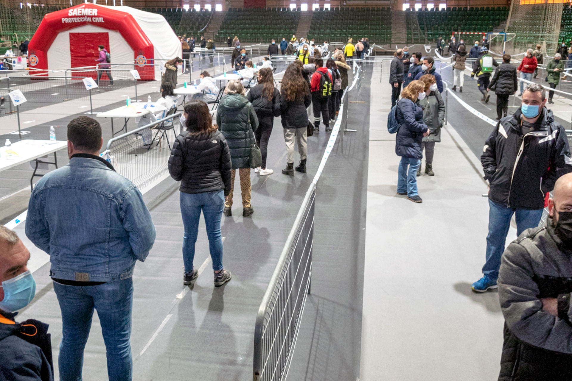 Cribado en el pabellón Pedro Delgado. / KAMARERO