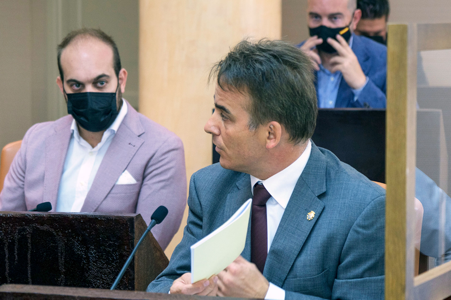 Máximo San Macario, durante una intervención en un pleno de la Diputación. /KAMARERO