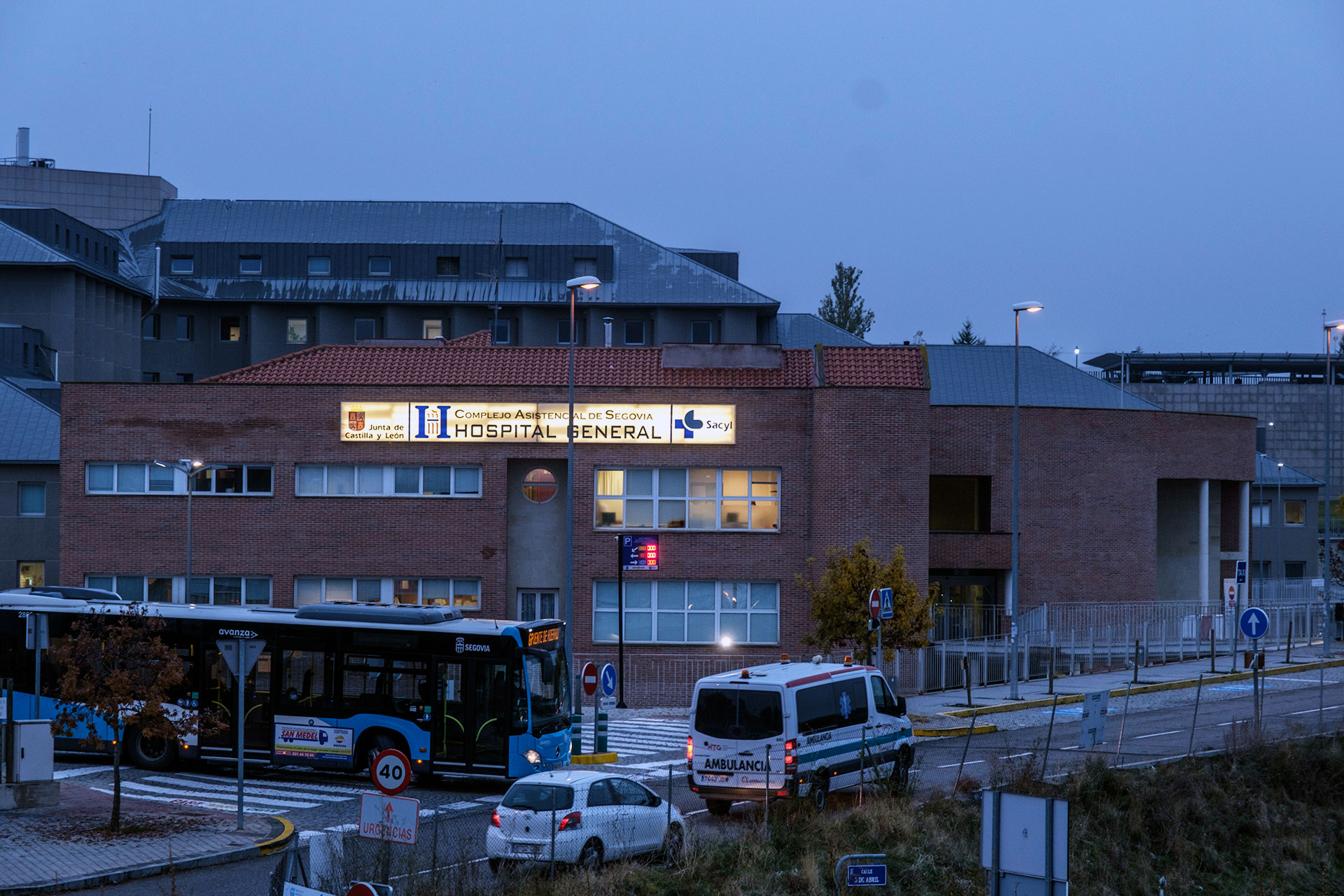 Movimiento junto al Hospital de Segovia. / KAMARERO