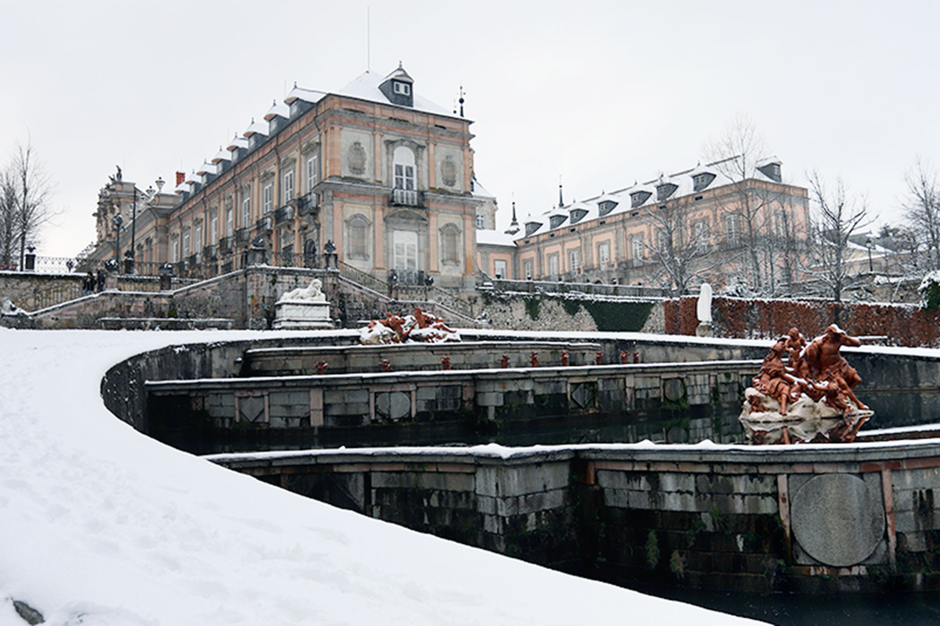 La Granja Jardines Palacio nieve 2