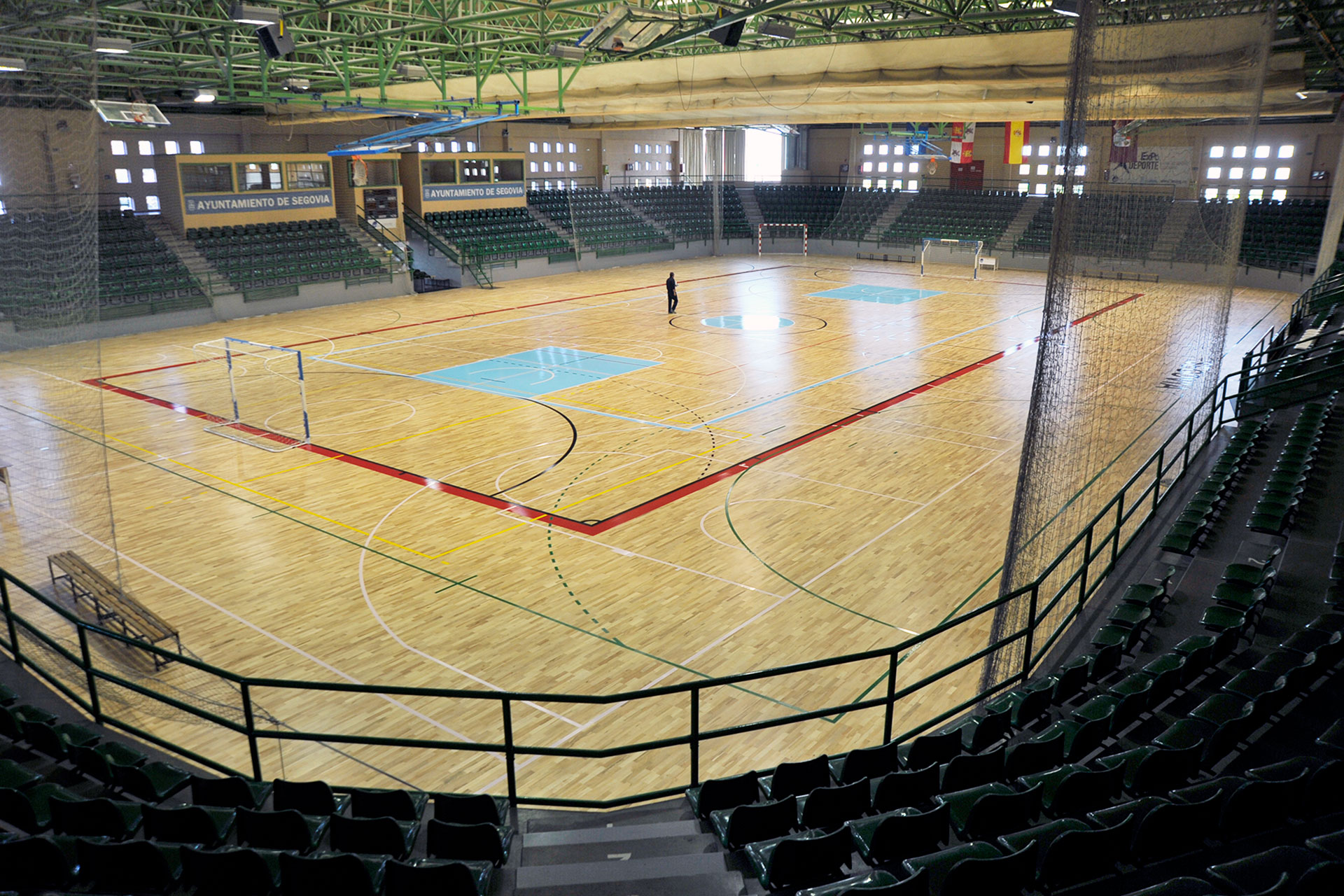 El pabellón ‘Pedro Delgado’ será el escenario donde se realizará las cuatro jornadas de cribados masivos de la capital. / KAMARERO