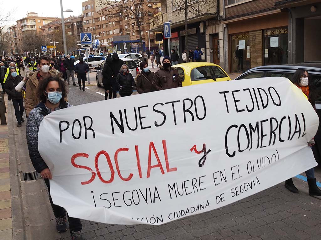 Manifestacion Comercio Segovia Olvido Vacia