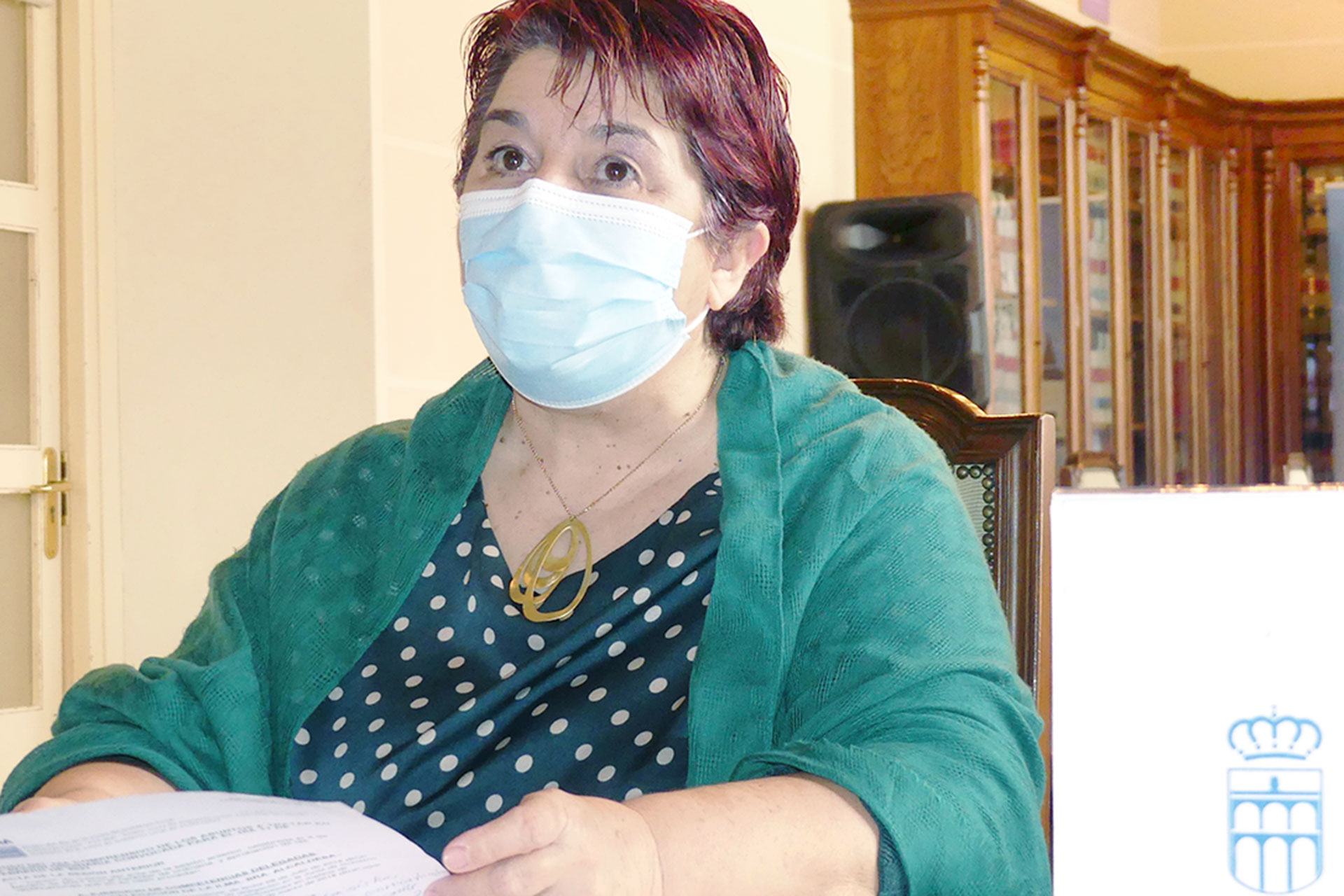 La alcaldesa, en su comparecencia semanal ante los medios. / E.A.