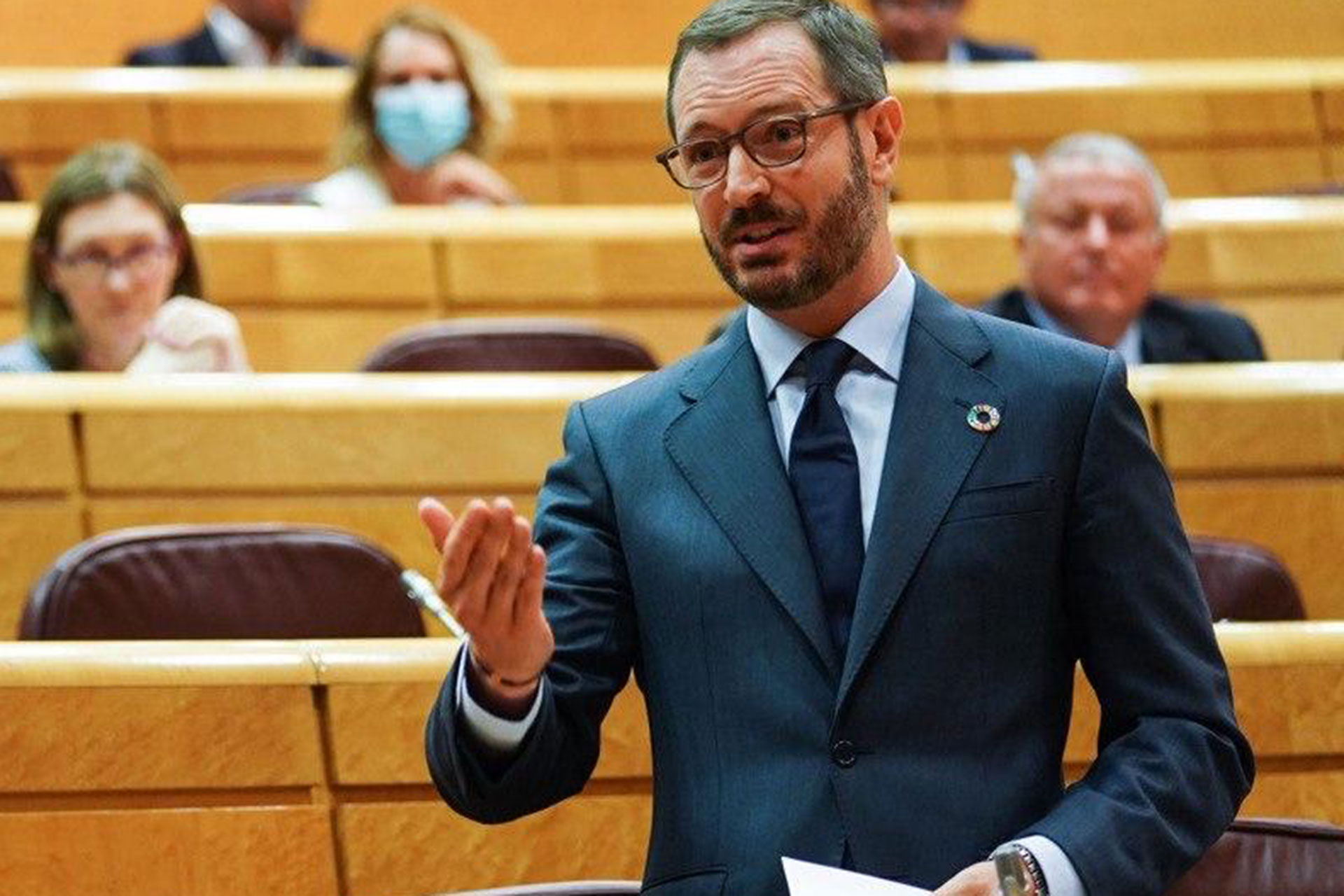 Javier Maroto, durante una intervención en el Senado. / E. A.