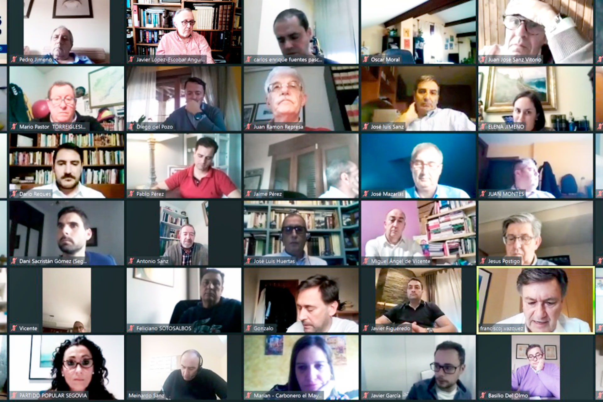 La directiva provincial del PP tuvo lugar en modo telemático por la pandemia. / EL ADELANTADO