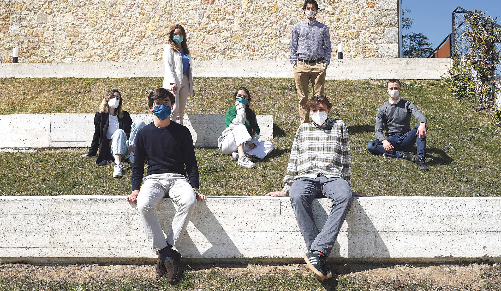 Algunos de los responsables de The Avant-Guard Media, proyecto que reúne a más de 60 alumnos de 15 nacionalidades. Roberto Arribas.