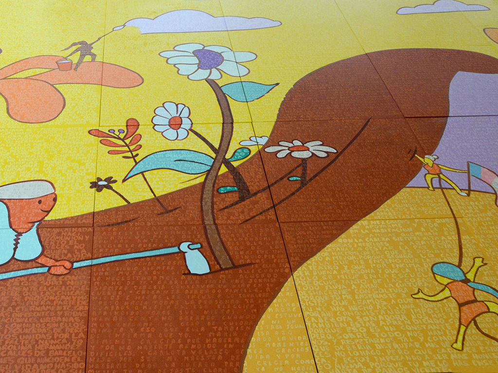 ‘Nadie es + que nadie’ 1 12 1 nava mural 8m