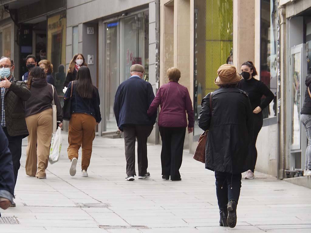 Calle Gente Mascarillas Coronavirus