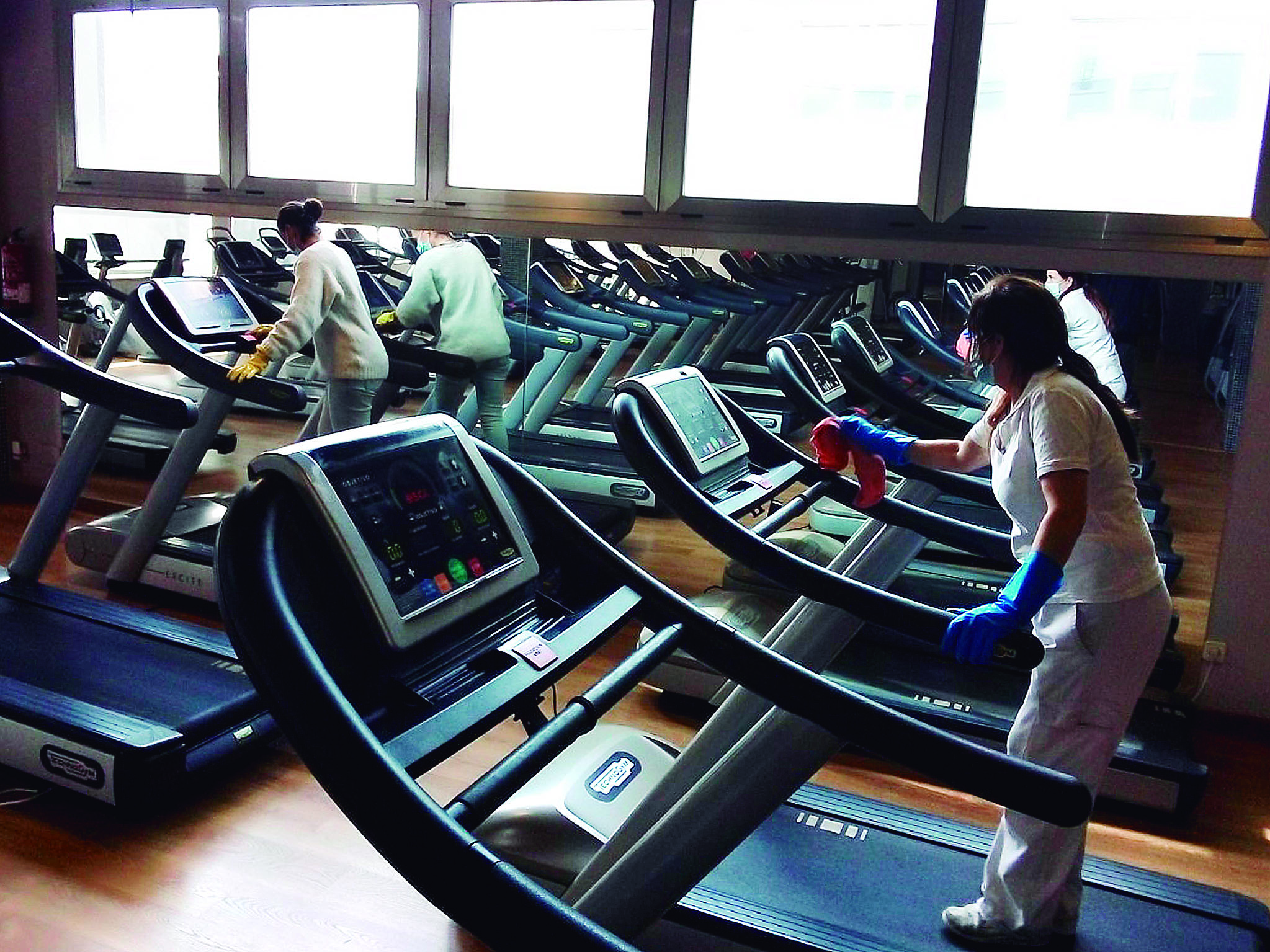 gimnasio limpieza preparacion cambio fase