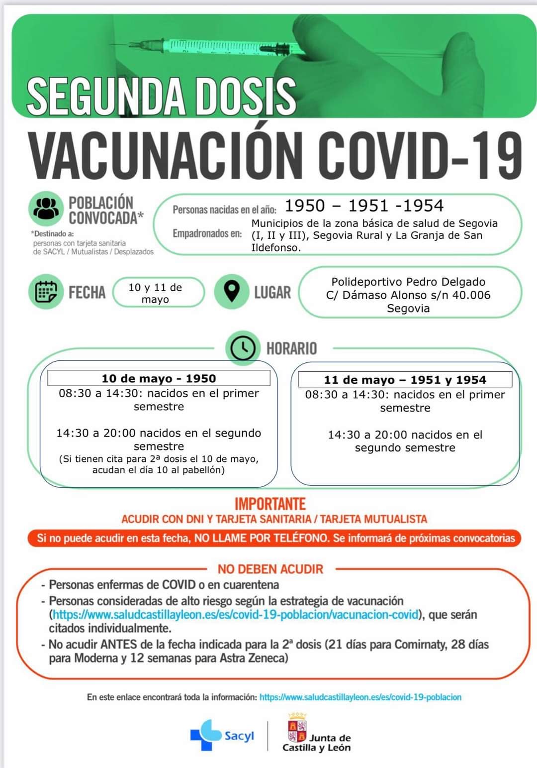 campana de vacunacion segunda dosis