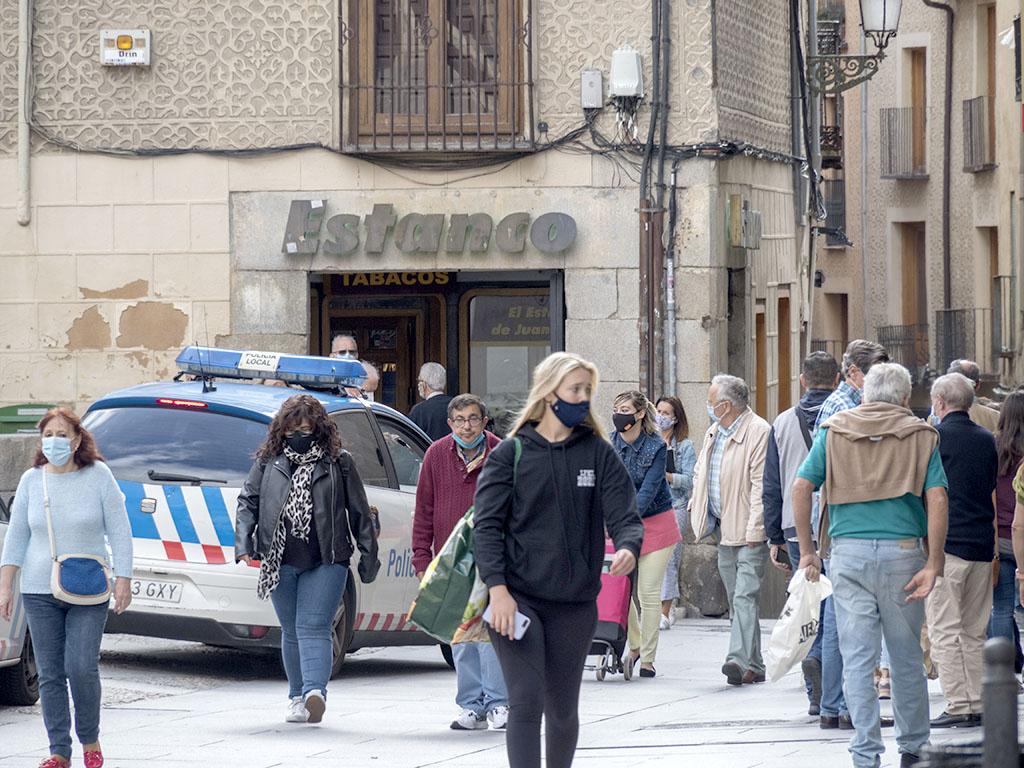 policia local control mascarillas