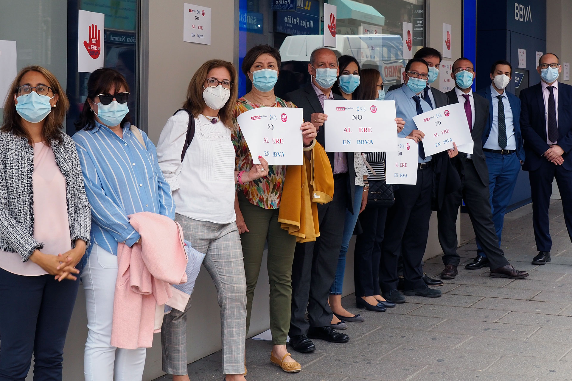 BBVA Concentracion Trabajadores Despidos