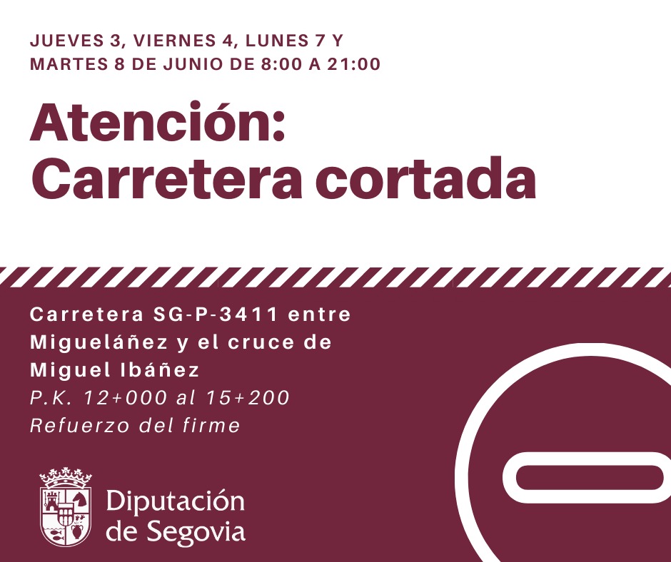 Obras entre Miguelanez y el cruce de Miguel Ibanez