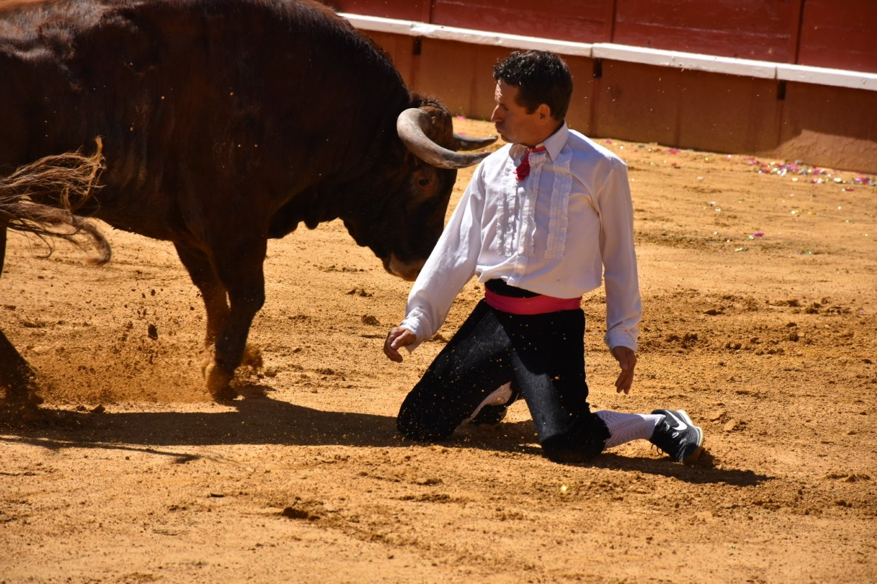 Exhibición de cortes, saltos y quiebros en Cuéllar. / A.M.