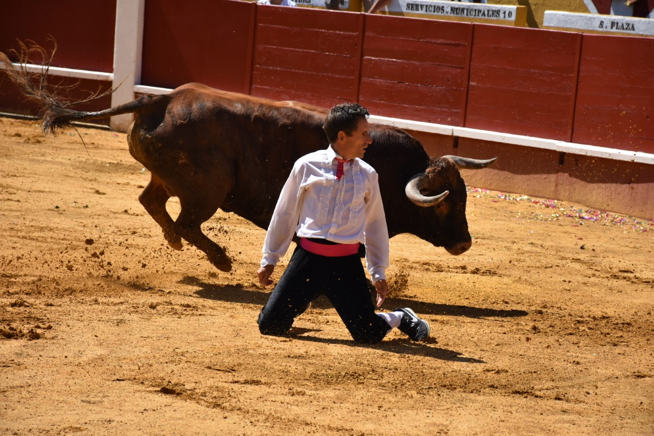 Exhibición de cortes, saltos y quiebros en Cuéllar. / A.M.