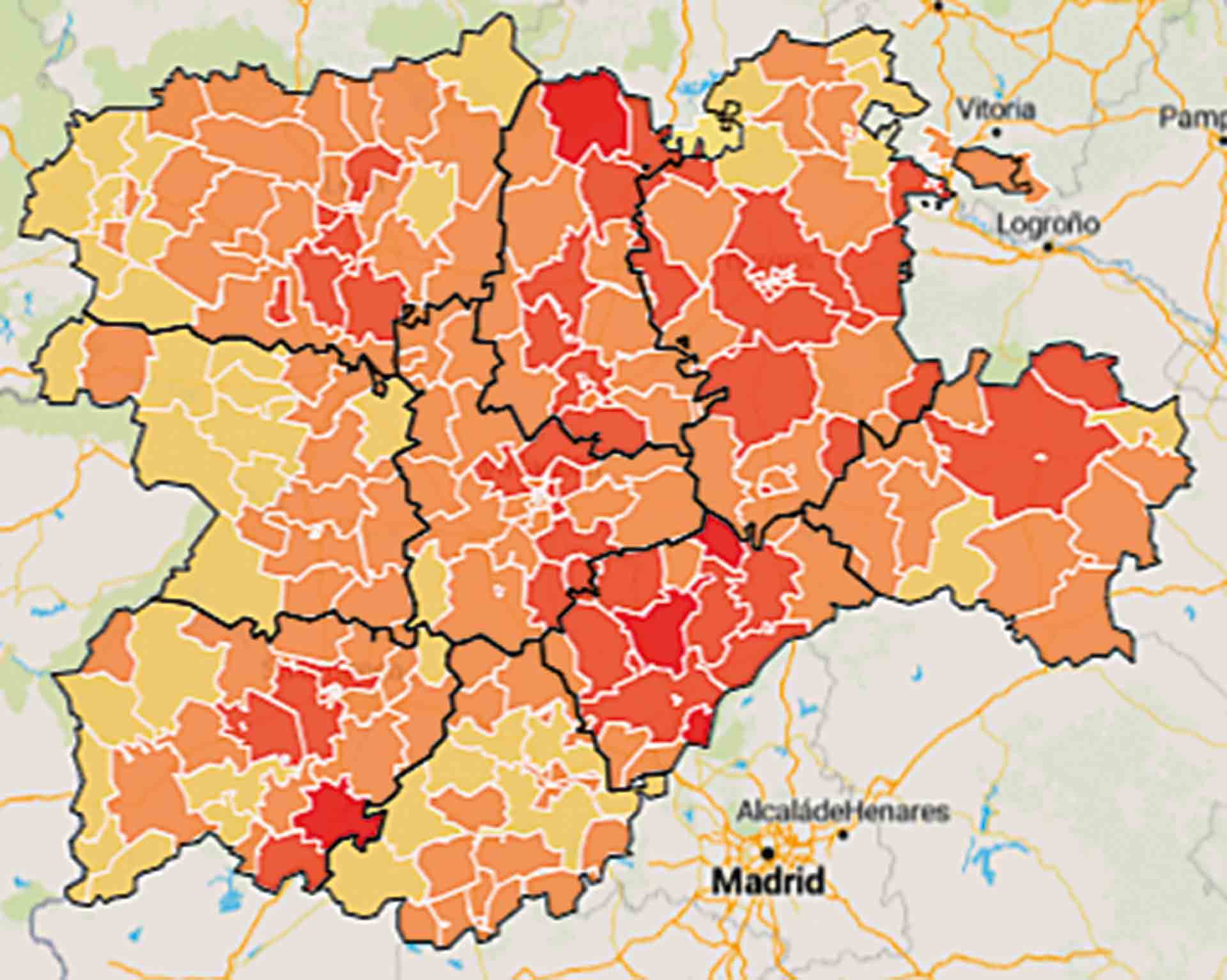 mapa zonas basicas de salud