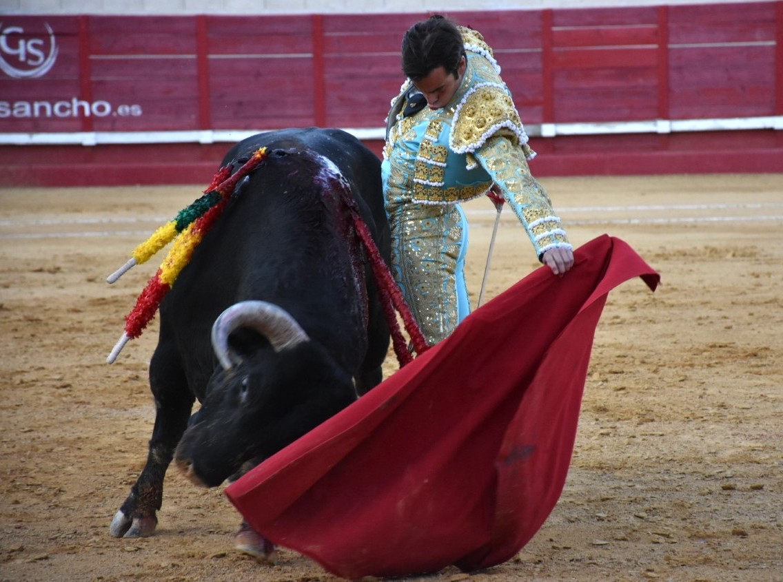 El arte suma otro nombre: Alejandro Marcos 1 Natural de Alejandro Marcos al toro ‘Destilado’. / A.M.