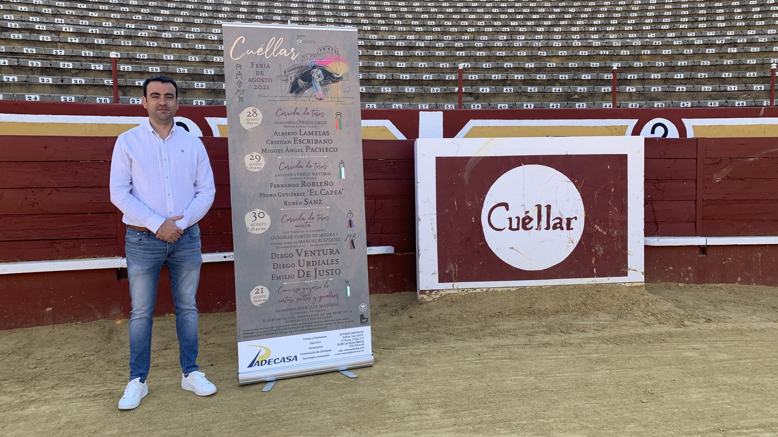Carlos Fraile presenta la feria taurina de agosto en Cuéllar.