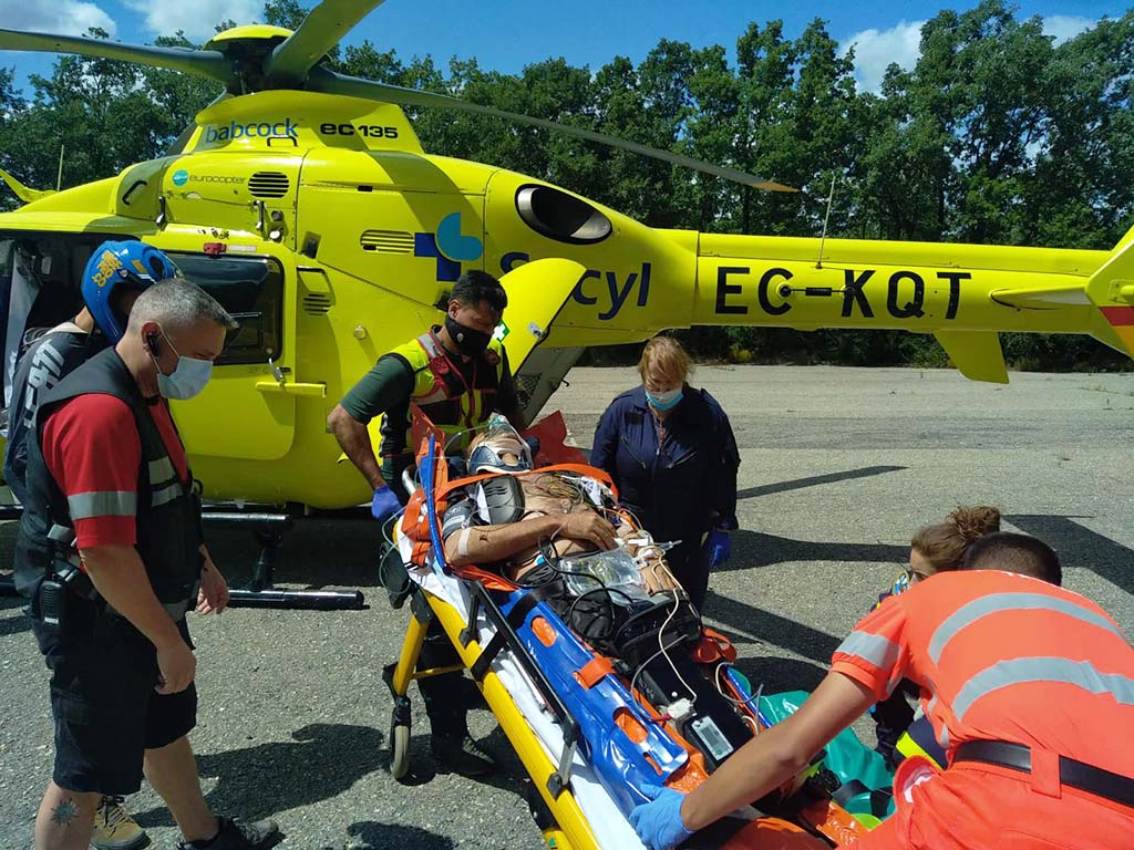 helicptero traslado bercimuel