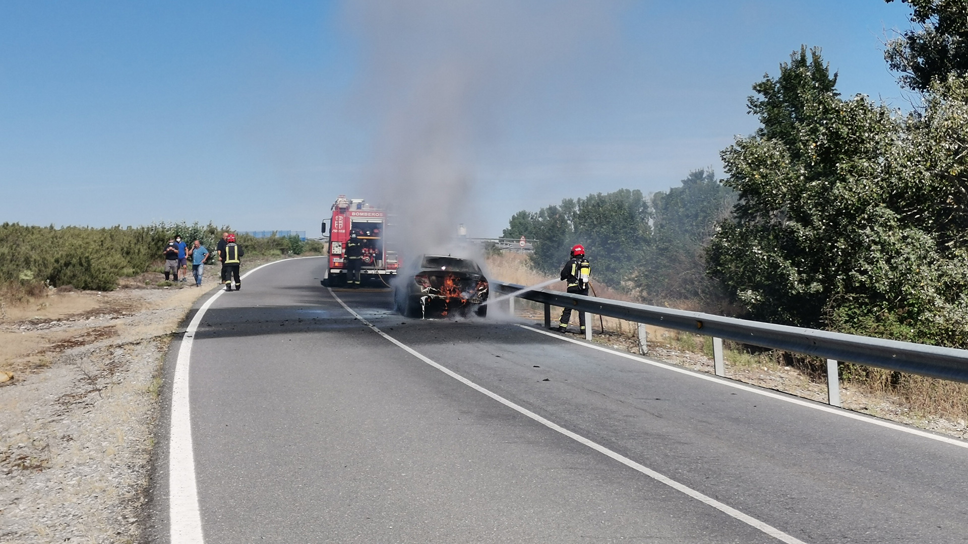 incendio turismo valverde del majano