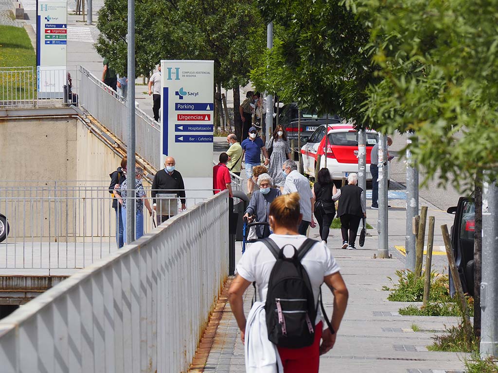 Hospital General Gente Mascarilla Coronavirus
